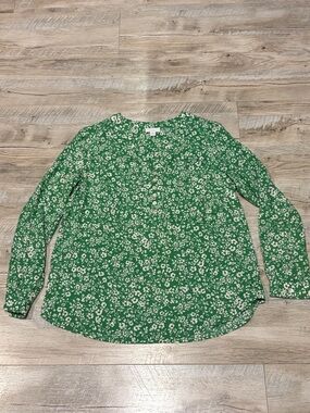 Women’s Green Floral Blouse